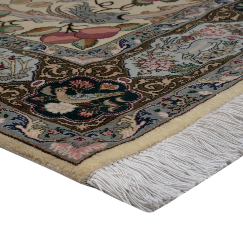 Perserteppich - Täbriz - Royal quadratisch  - 200 x 200 cm - olivgrün