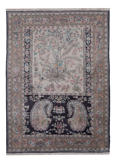 Seta del Kashmir Tappeto 123x178cm - Tappeto orientale