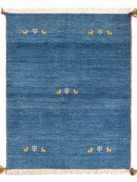 Tappeto Gabbeh - Persero - 145 x 106 cm - blu