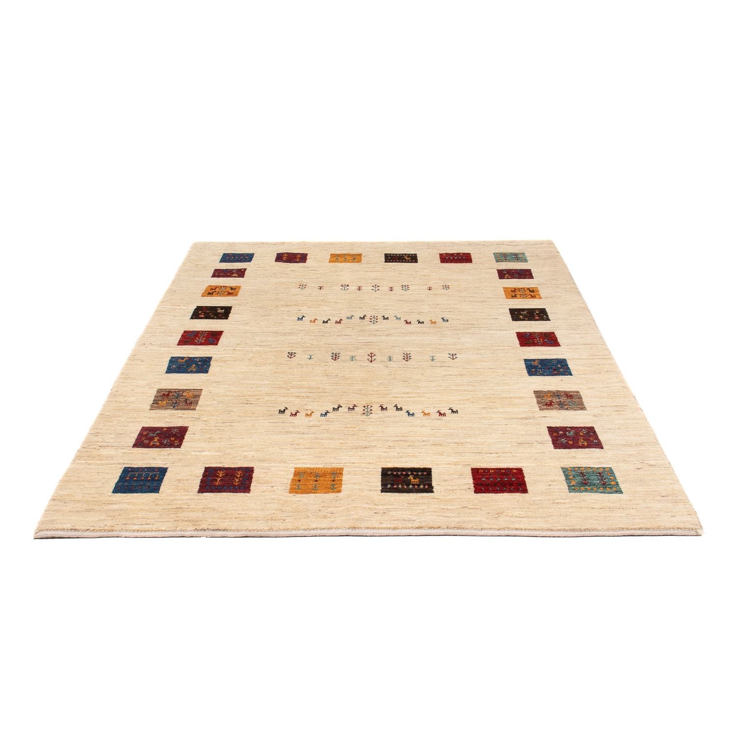 Tappeto Gabbeh - Loribaft Persero - 194 x 151 cm - multicolore