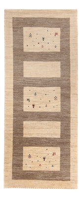 Tappeto corsia Tappeto Gabbeh - Loribaft Persero - 209 x 83 cm - beige