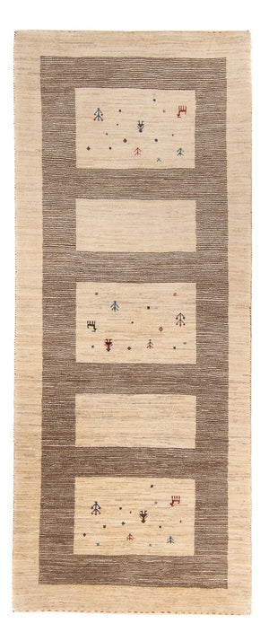 Tappeto corsia Tappeto Gabbeh - Loribaft Persero - 209 x 83 cm - beige