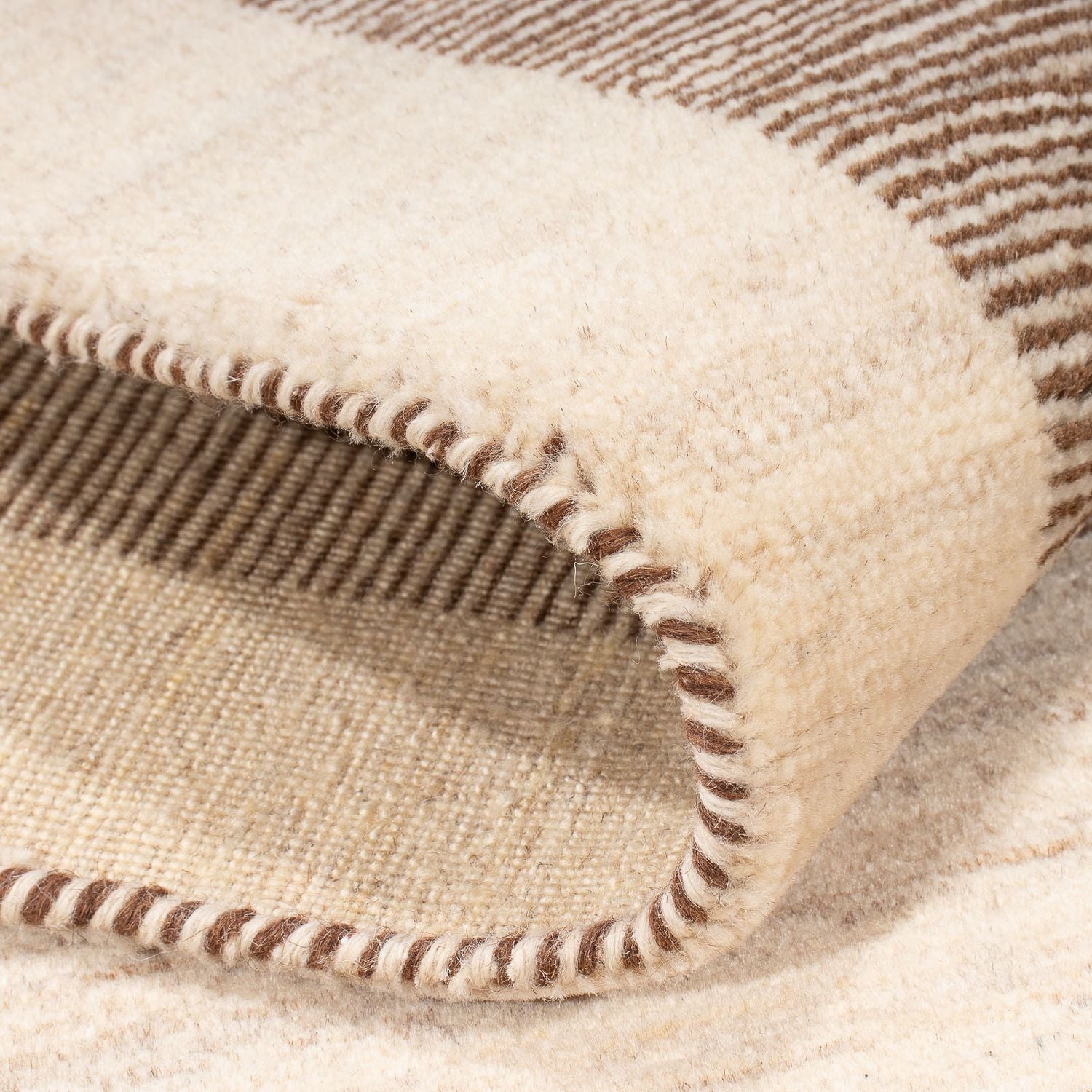 Tappeto corsia Tappeto Gabbeh - Loribaft Persero - 209 x 83 cm - beige