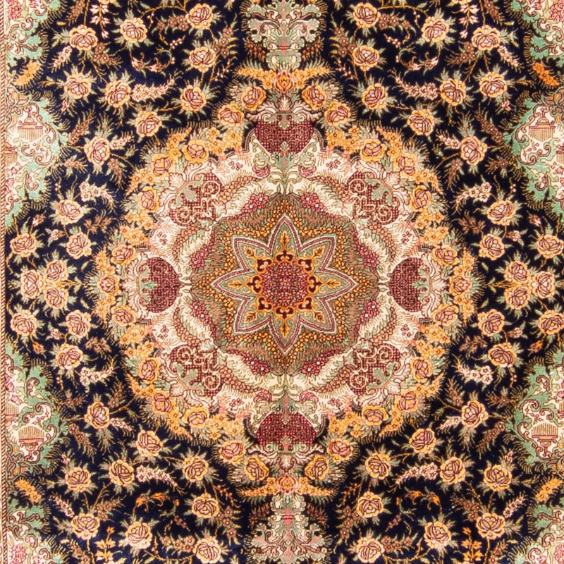 Tappeto di seta - Ghom seta - Premio - 152 x 102 cm - blu scuro