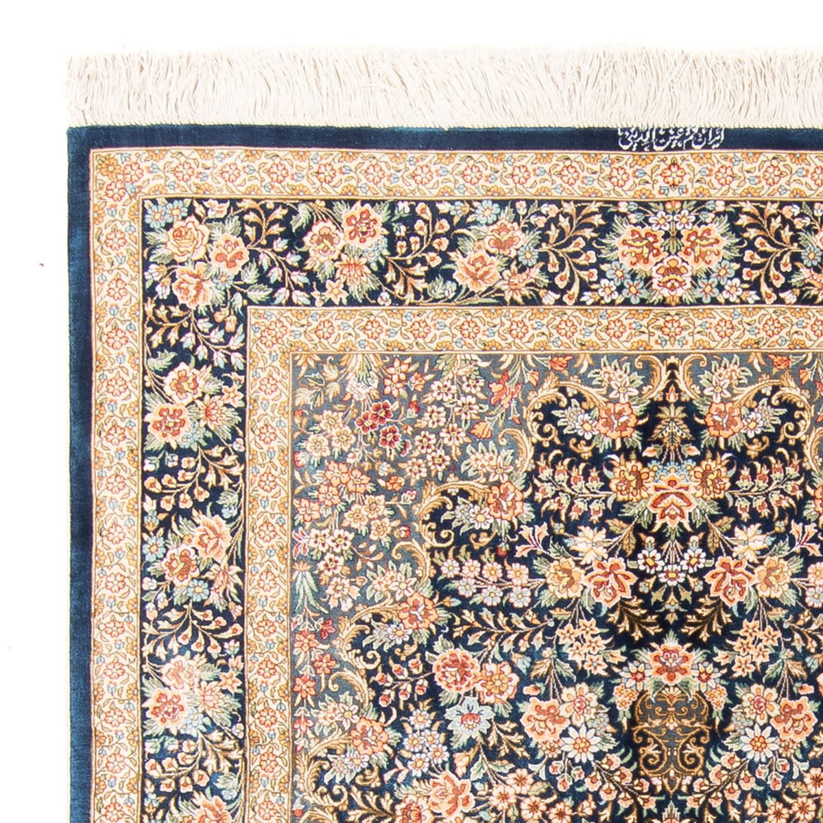 Tappeto di seta - Ghom seta - Premio - 152 x 100 cm - blu scuro