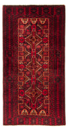 Tappeto Belutsch 89x173cm - Tappeto persiano - Rettangolo / Rosso / 89 x 173 cm Rettangolo
