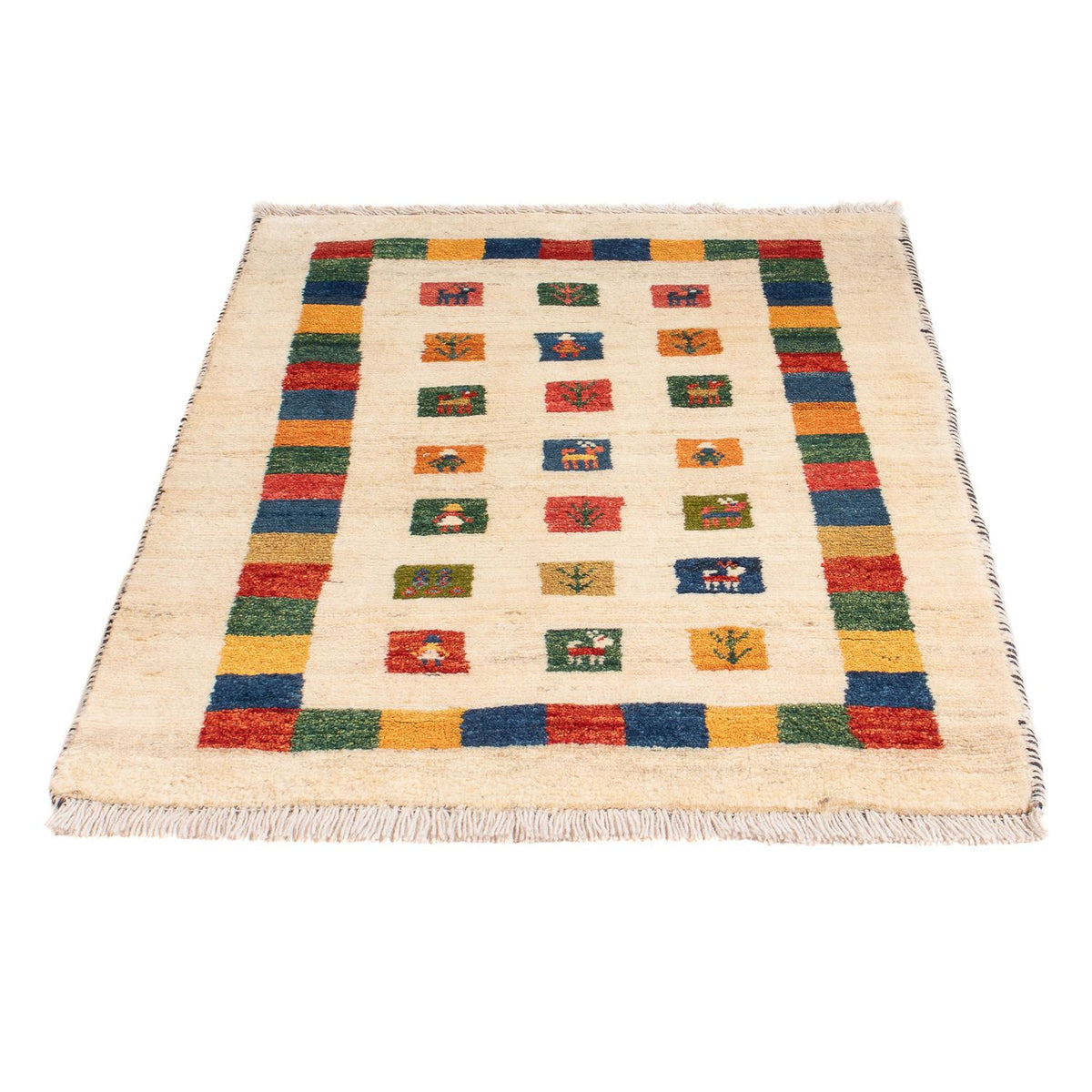 Tappeto Gabbeh - Persero - 122 x 76 cm - multicolore
