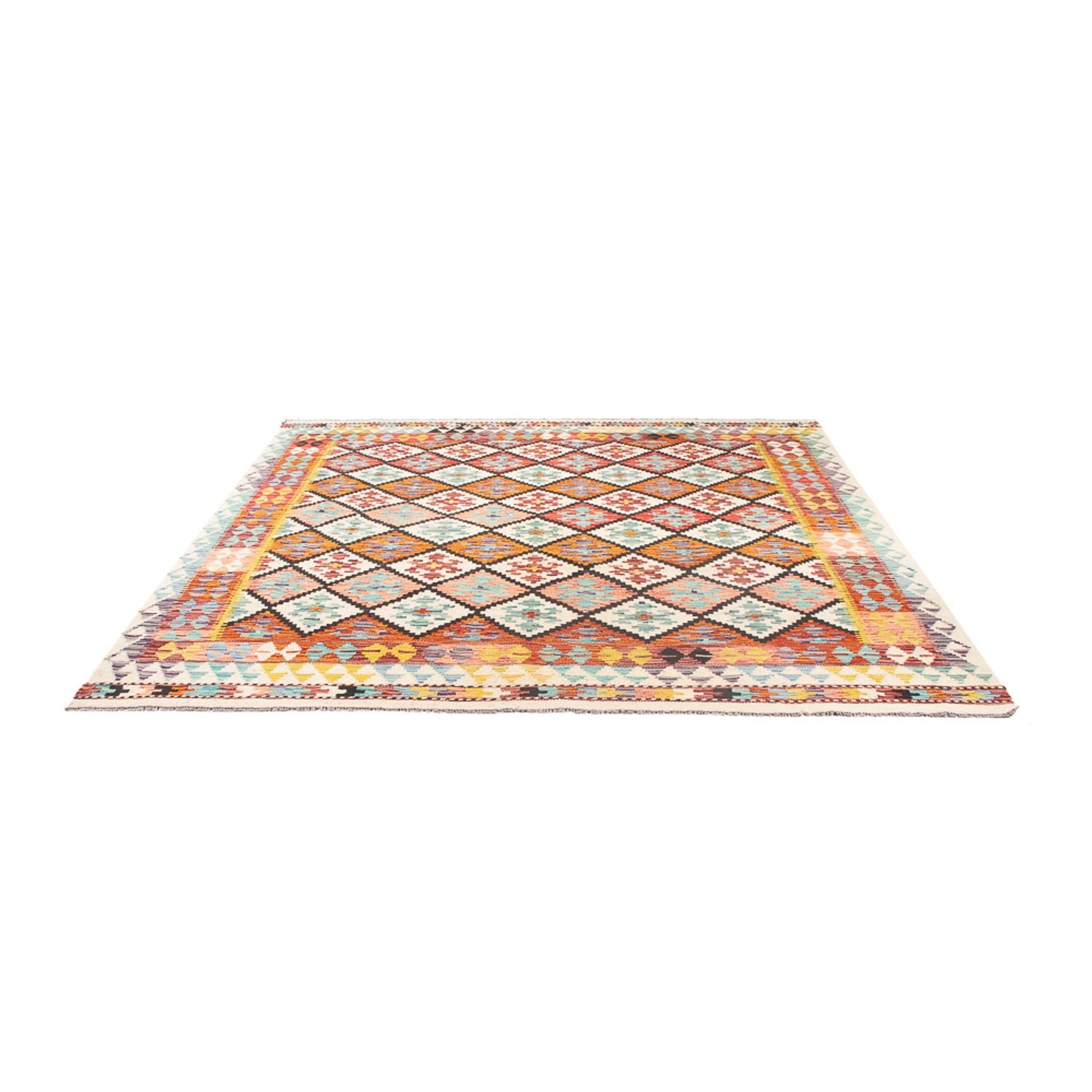 Tappeto Kelim - Splash - 239 x 200 cm - multicolore