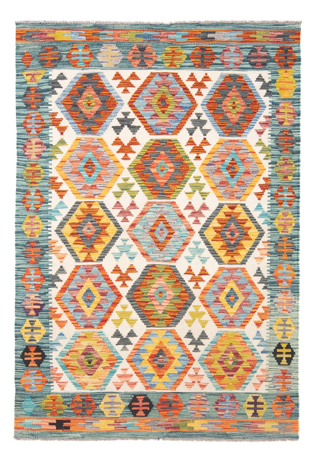 Tappeto Kelim - Splash - 182 x 126 cm - multicolore