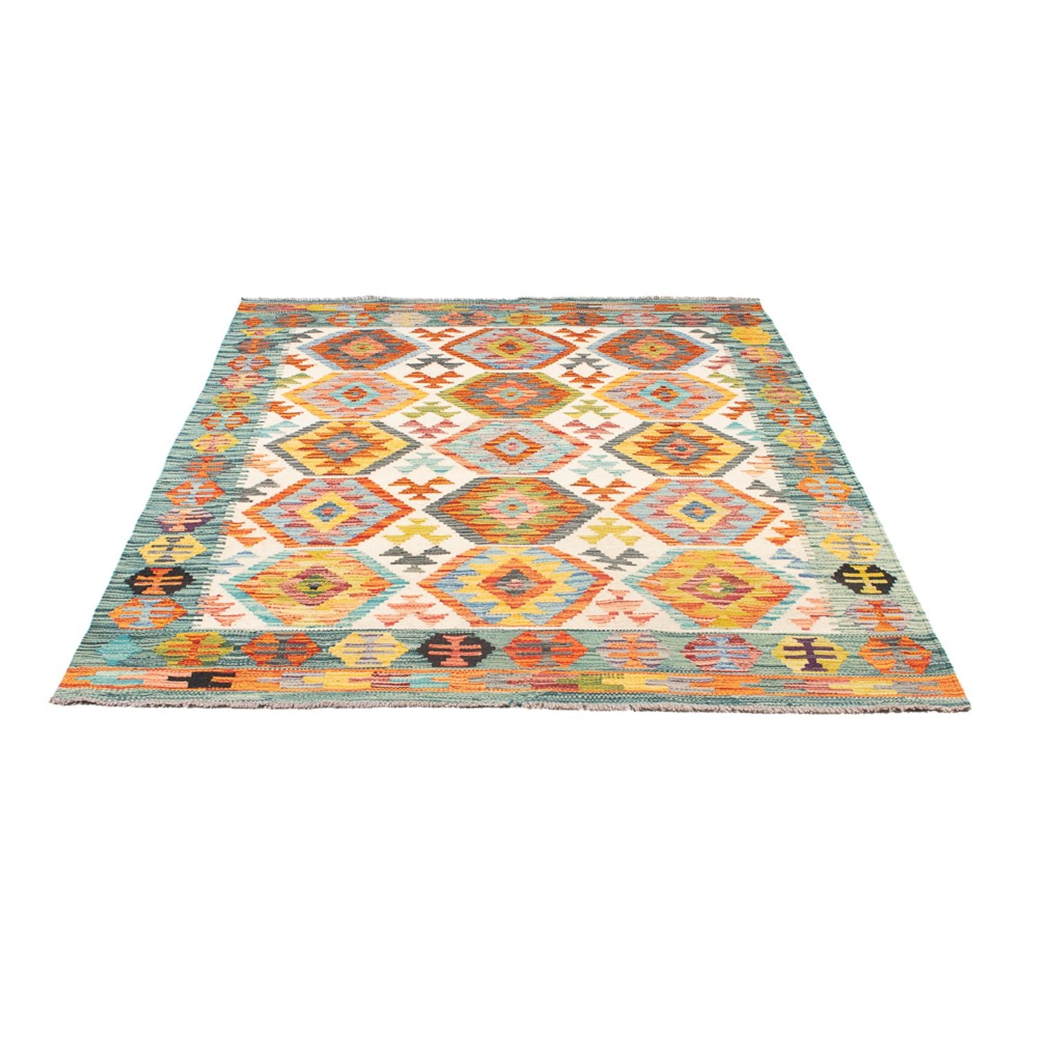 Tappeto Kelim - Splash - 182 x 126 cm - multicolore