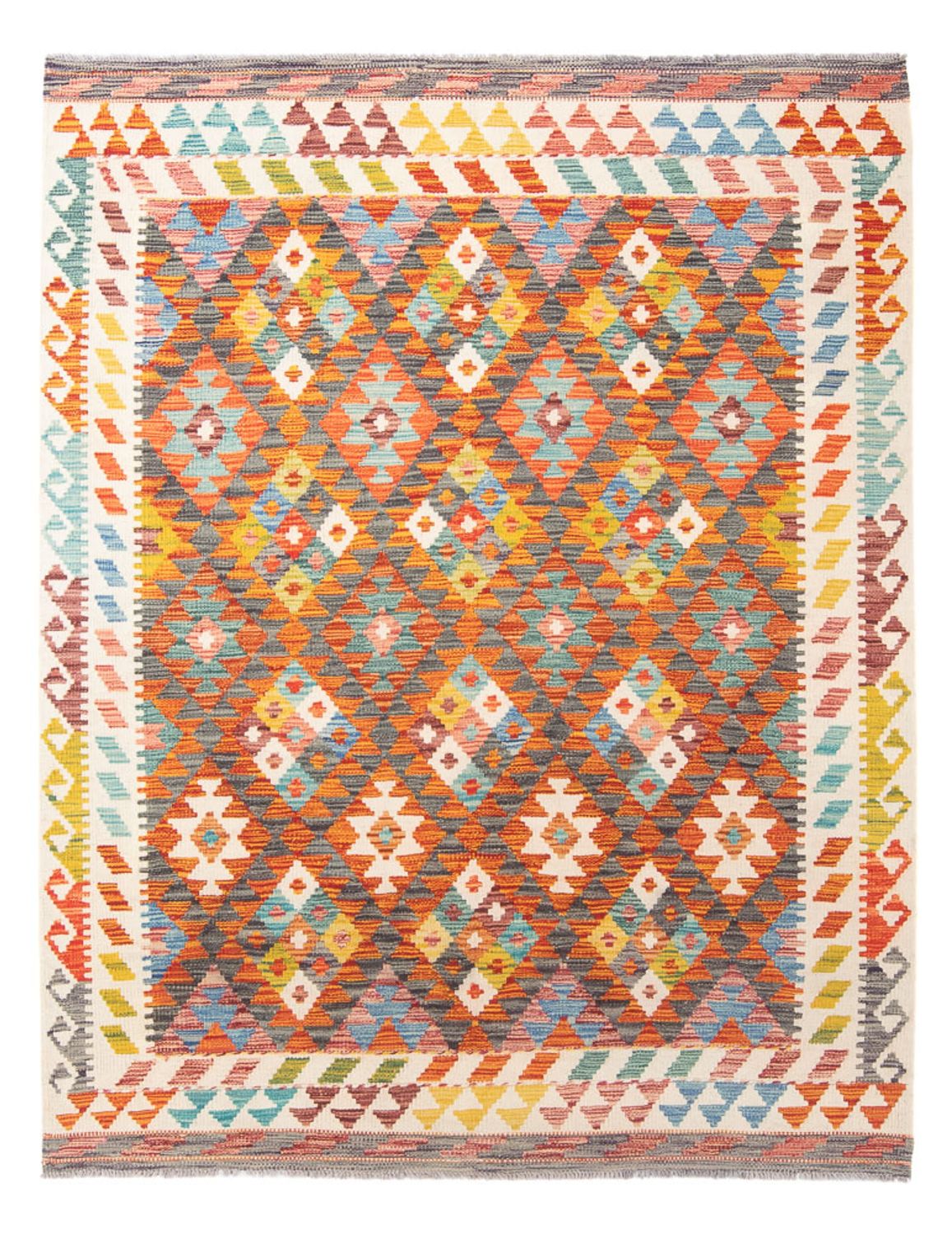 Tappeto Kelim - Splash - 195 x 156 cm - multicolore