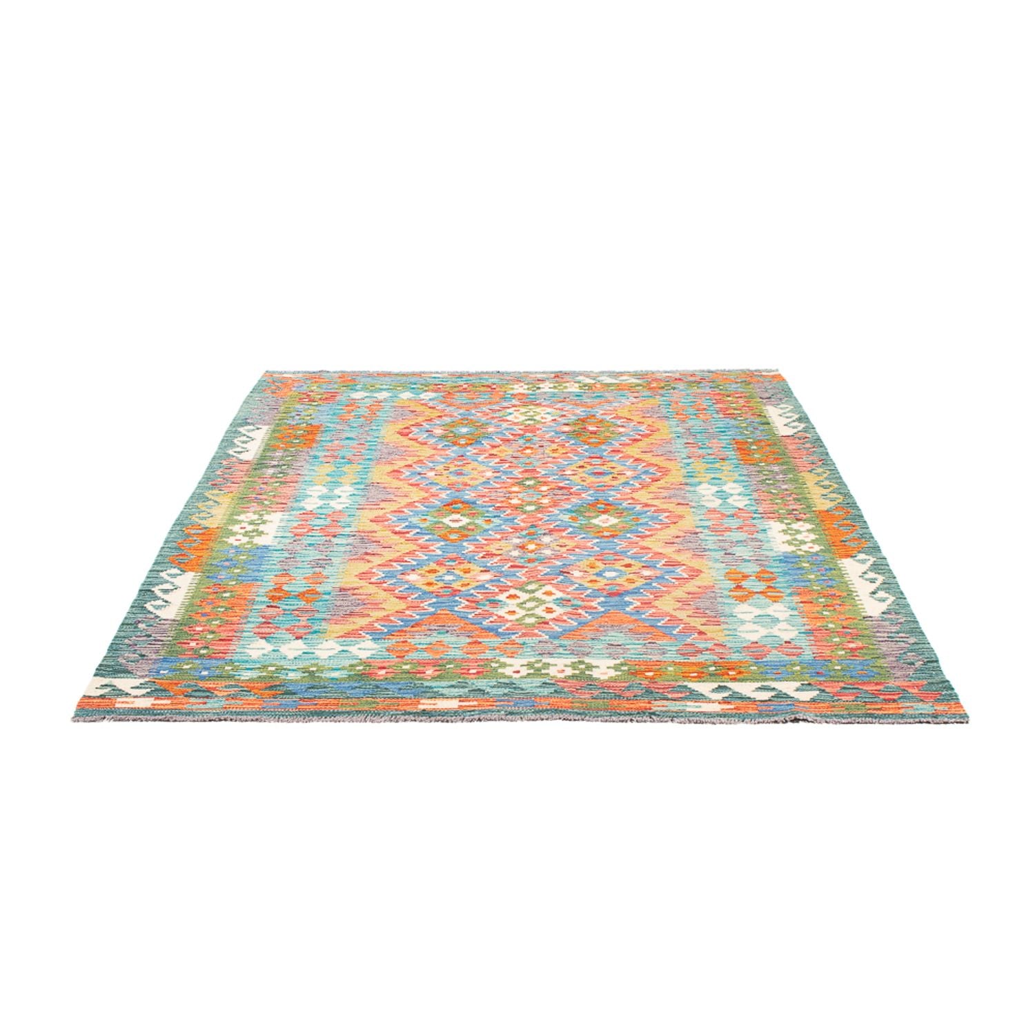 Tappeto Kelim - Splash - 196 x 152 cm - multicolore