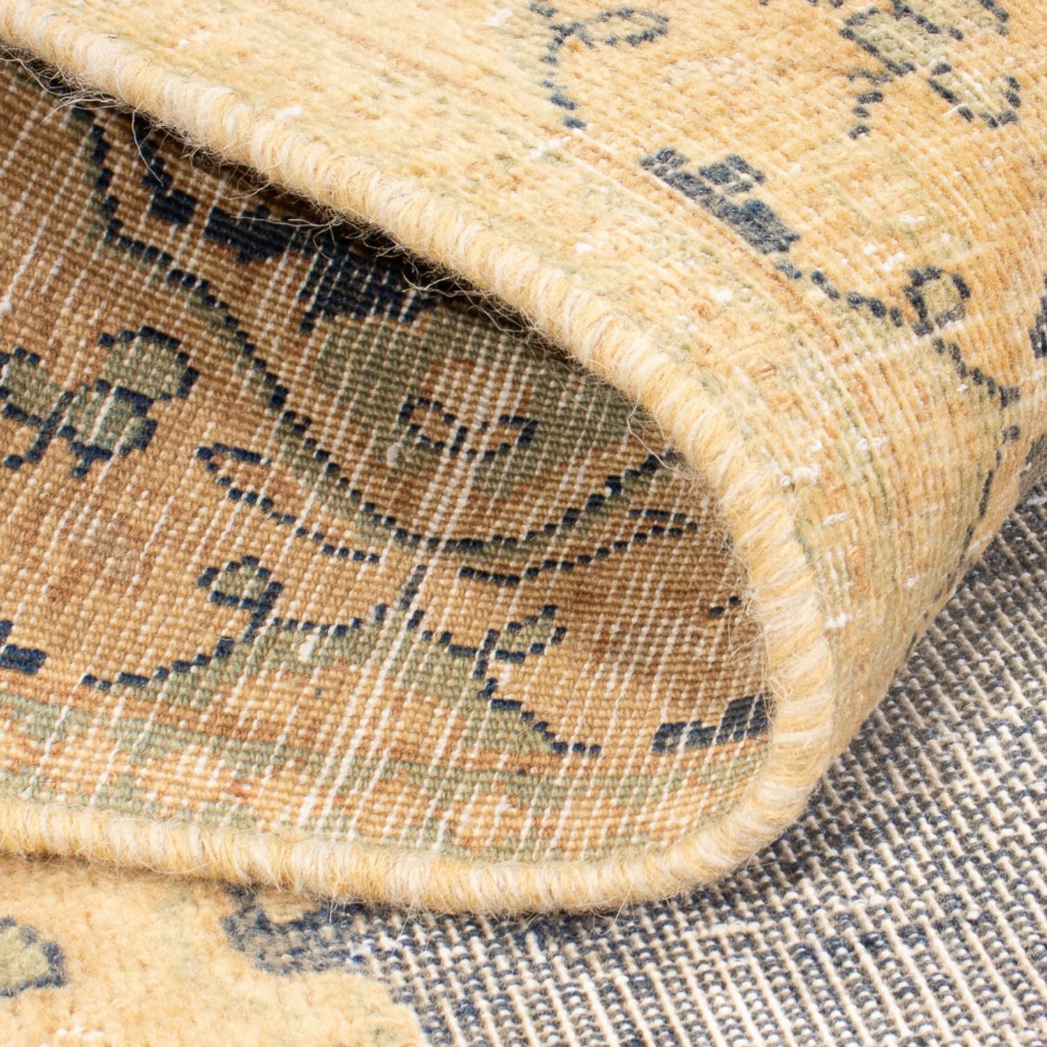 Tappeto vintage - 225 x 147 cm - blu chiaro