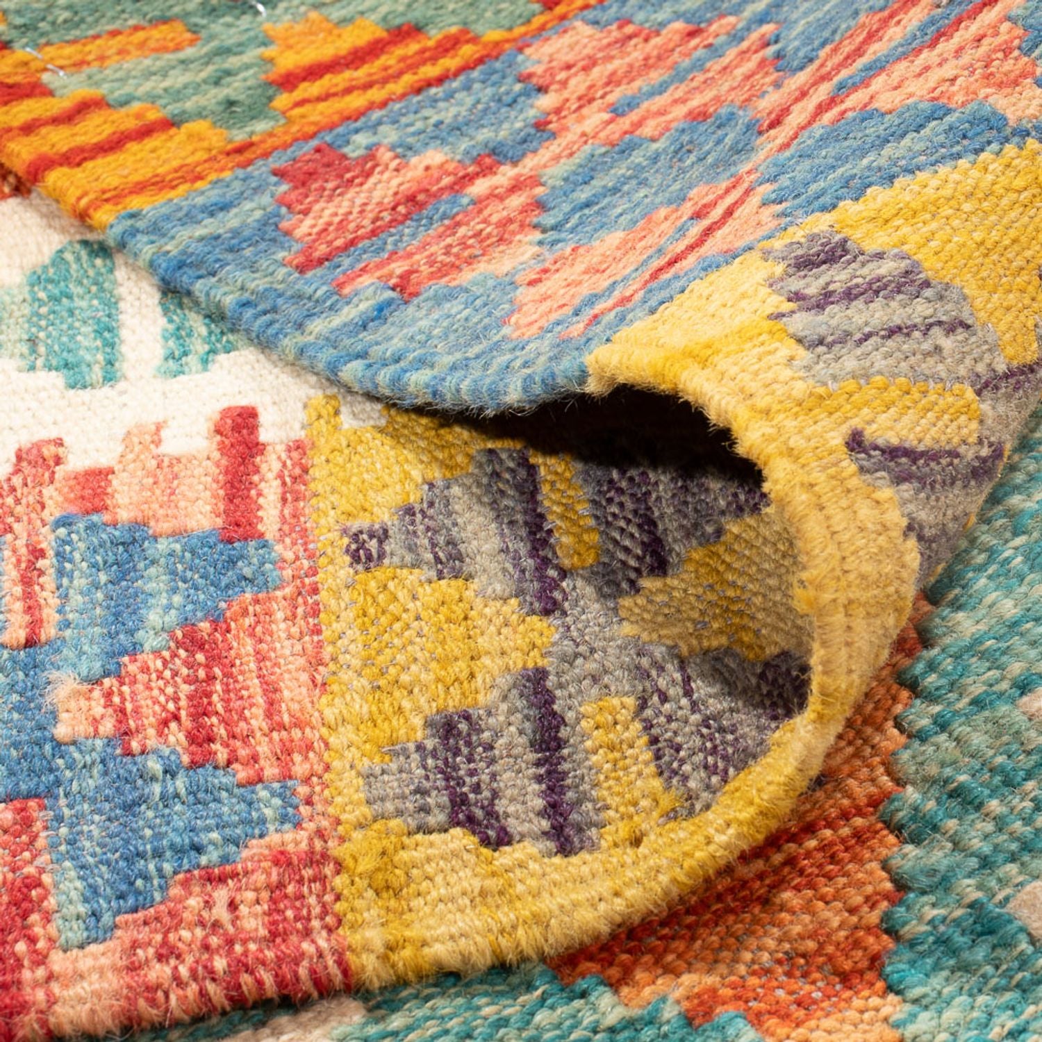 Tappeto Kelim - Splash - 145 x 106 cm - multicolore