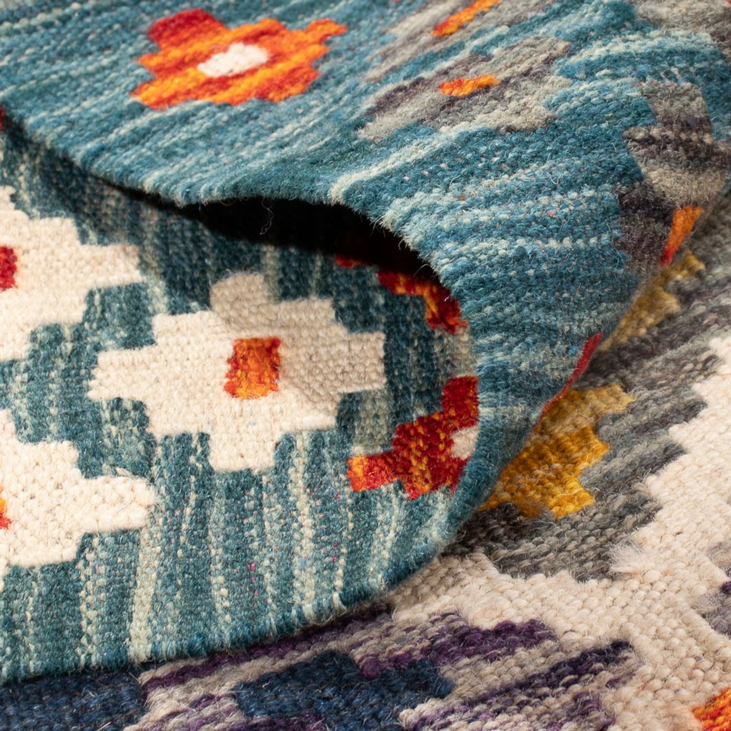 Tappeto Kelim - Splash - 152 x 103 cm - multicolore