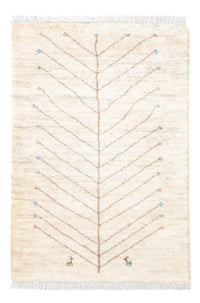 Tappeto Gabbeh - Persero - 121 x 77 cm - bianco naturale