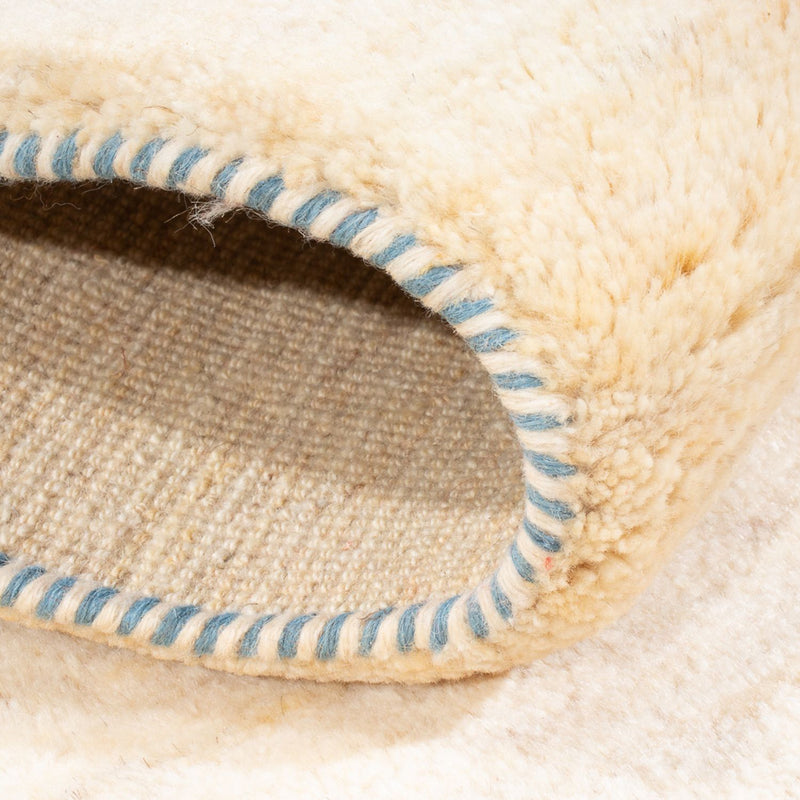 Tappeto corsia Tappeto Gabbeh - Persero - 245 x 79 cm - bianco naturale