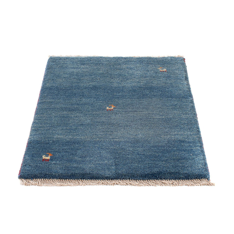 Tappeto Gabbeh - Persero - 84 x 60 cm - blu mare