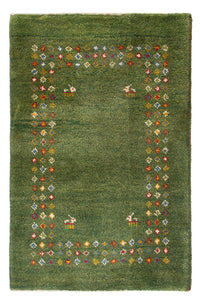 Tappeto Gabbeh - Persero - 89 x 62 cm - verde mare