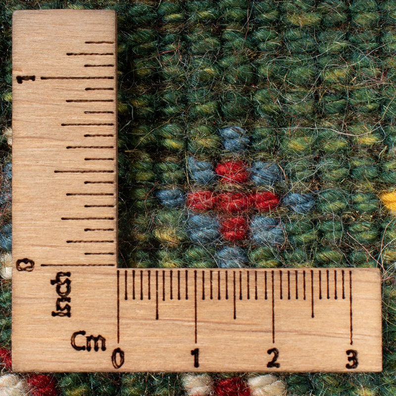 Tappeto Gabbeh - Persero - 89 x 62 cm - verde mare