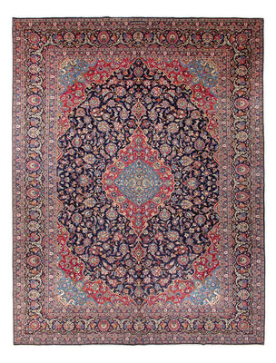 Tappeto Persero - Keshan - Antico - 410 x 298 cm - blu scuro