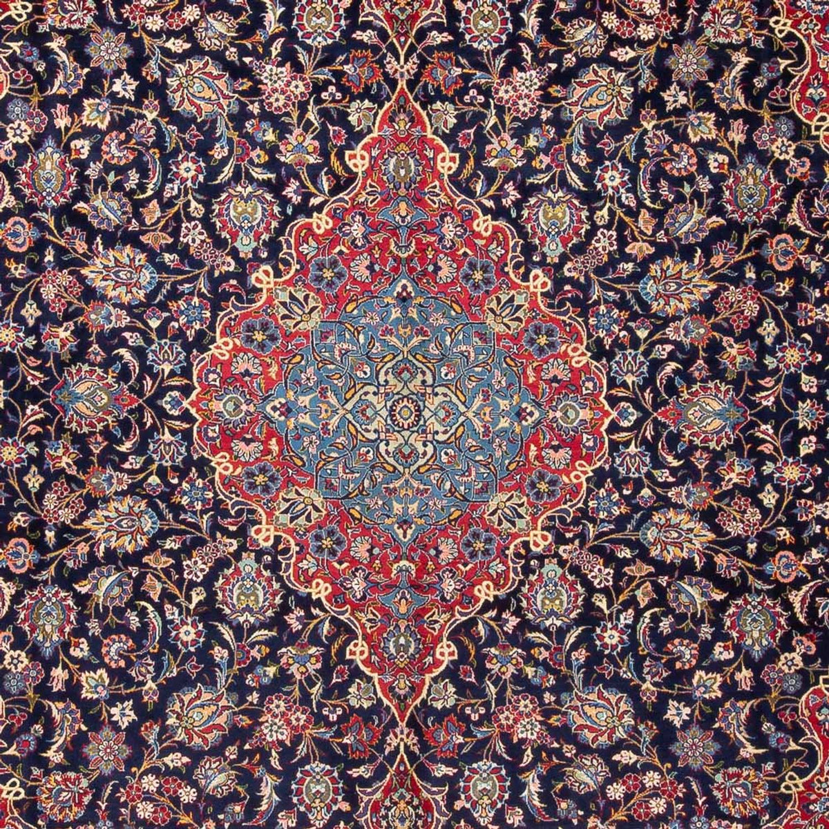 Tappeto Persero - Keshan - Antico - 410 x 298 cm - blu scuro