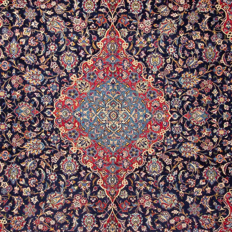 Tappeto Persero - Keshan - Antico - 410 x 298 cm - blu scuro