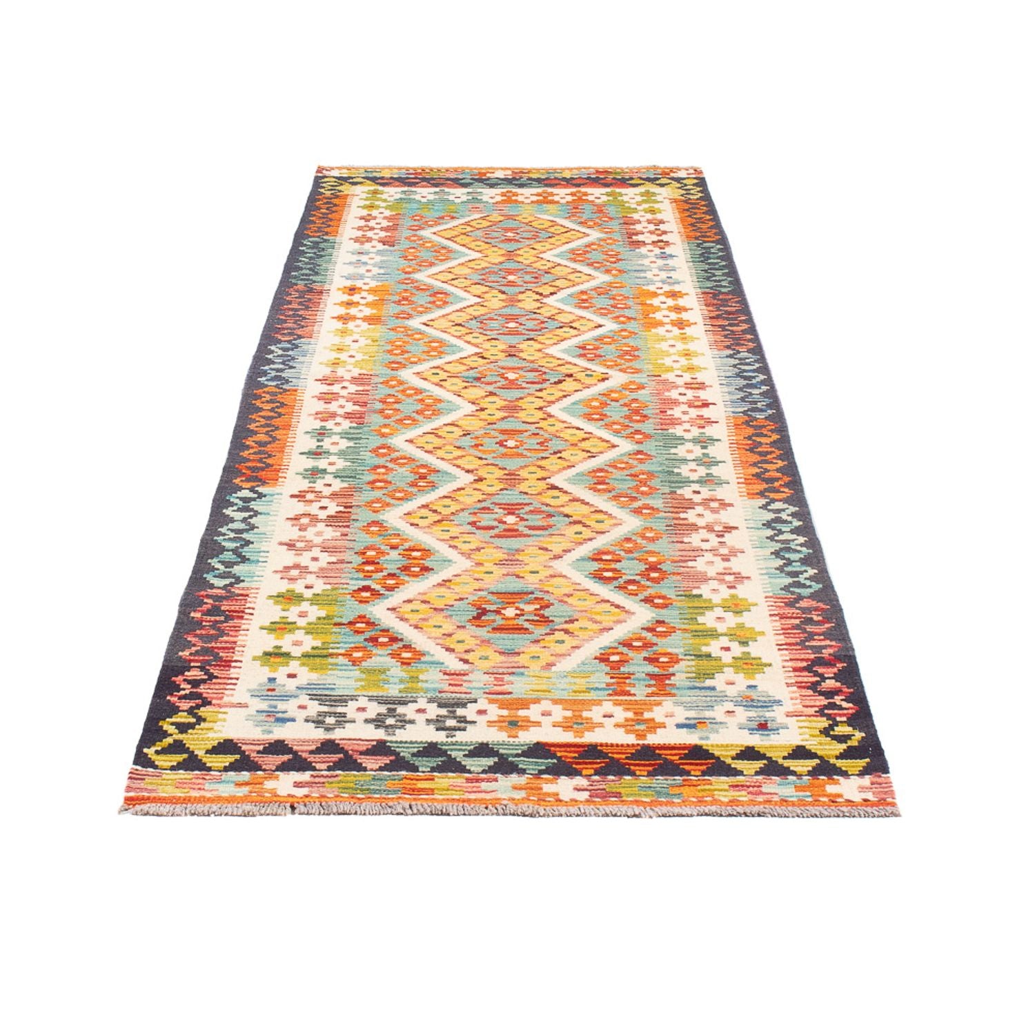 Tappeto corsia Tappeto Kelim - Splash - 280 x 85 cm - multicolore