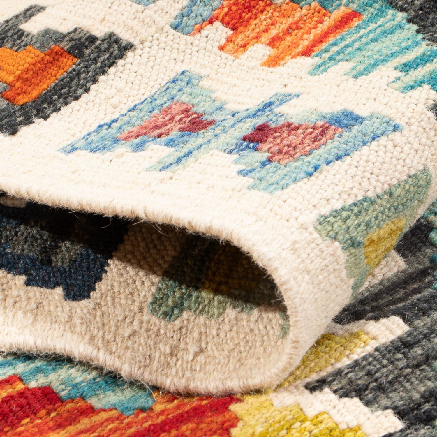 Tappeto corsia Tappeto Kelim - Splash - 281 x 80 cm - multicolore