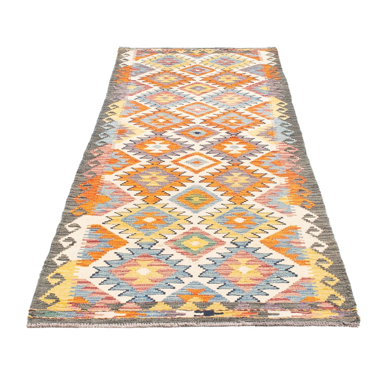 Tappeto corsia Tappeto Kelim - Splash - 299 x 86 cm - multicolore
