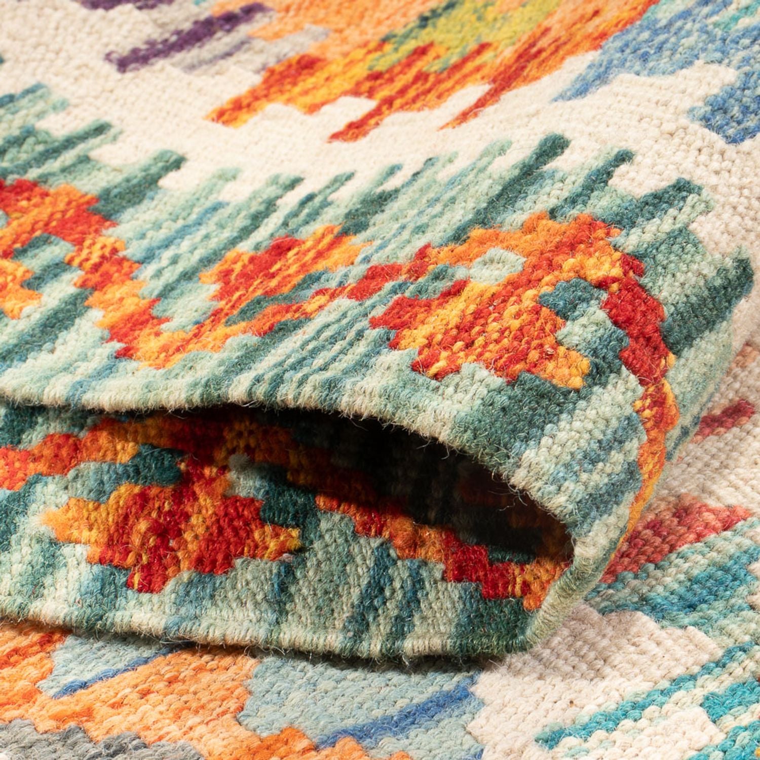 Tappeto corsia Tappeto Kelim - Splash - 297 x 80 cm - multicolore