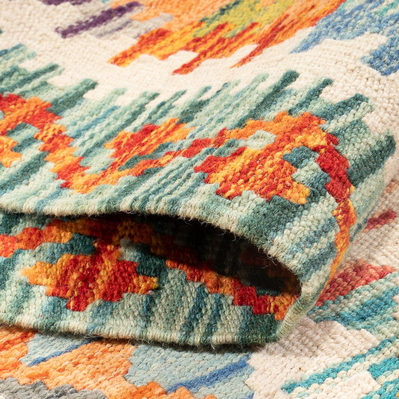 Tappeto corsia Tappeto Kelim - Splash - 297 x 80 cm - multicolore