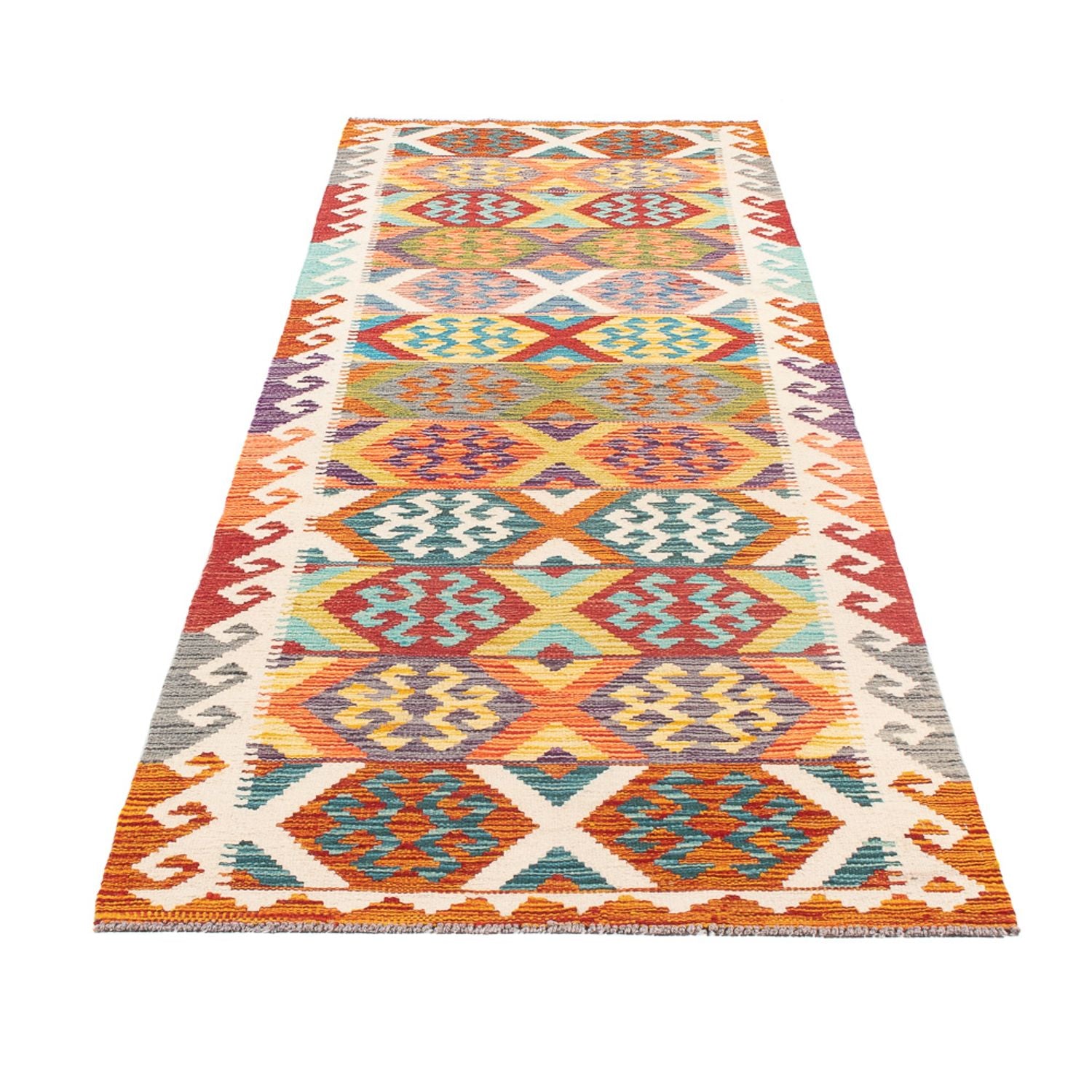 Tappeto corsia Tappeto Kelim - Splash - 294 x 82 cm - multicolore