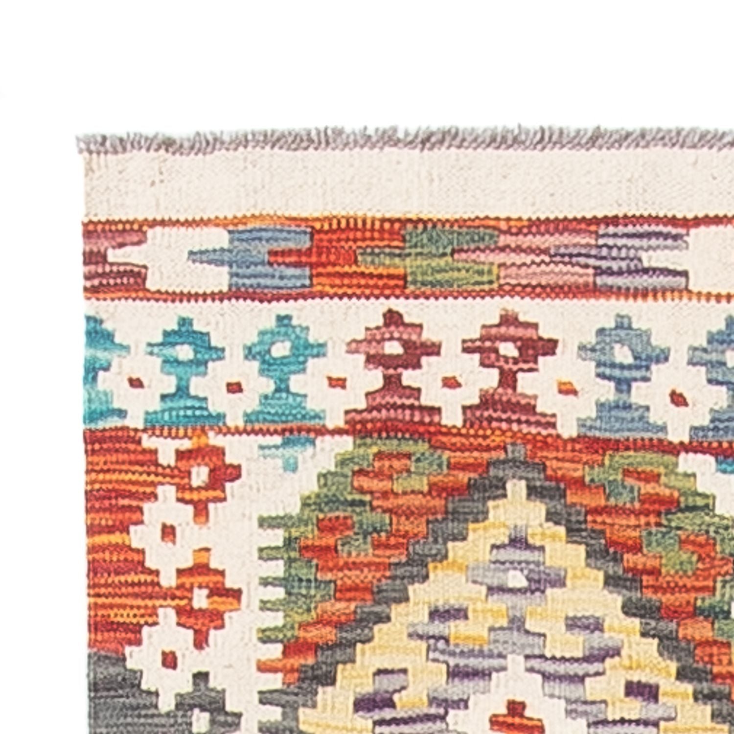 Tappeto corsia Tappeto Kelim - Splash - 255 x 74 cm - multicolore