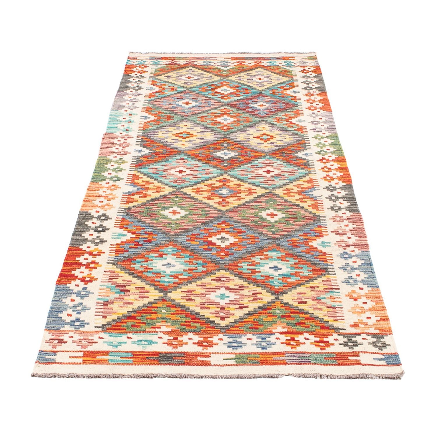 Tappeto corsia Tappeto Kelim - Splash - 255 x 74 cm - multicolore