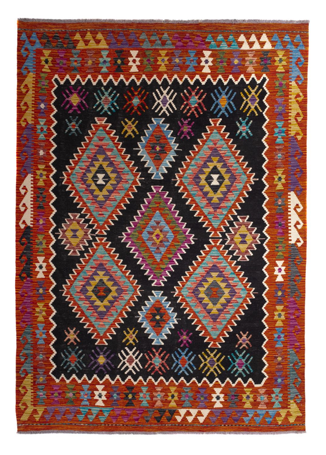 Tappeto Kelim - Splash - 244 x 178 cm - multicolore