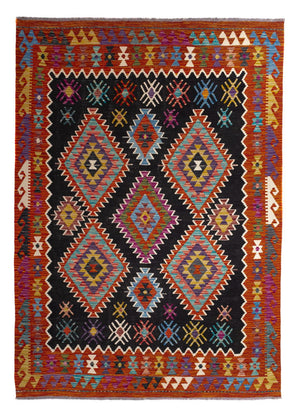 Tappeto Kelim - Splash - 244 x 178 cm - multicolore
