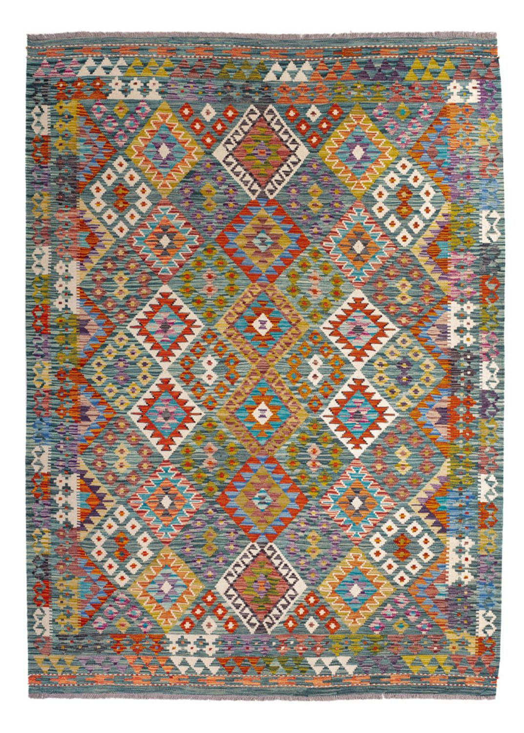 Tappeto Kelim - Splash - 248 x 183 cm - multicolore