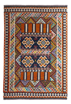 Tappeto Kelim - Splash - 247 x 176 cm - multicolore