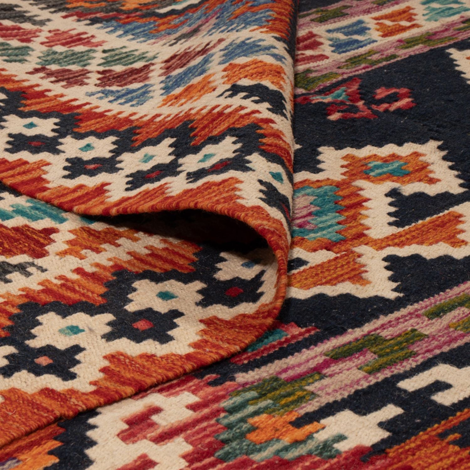 Tappeto Kelim - Splash - 247 x 176 cm - multicolore