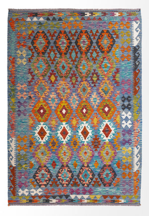 Tappeto Kelim - Splash - 241 x 175 cm - multicolore