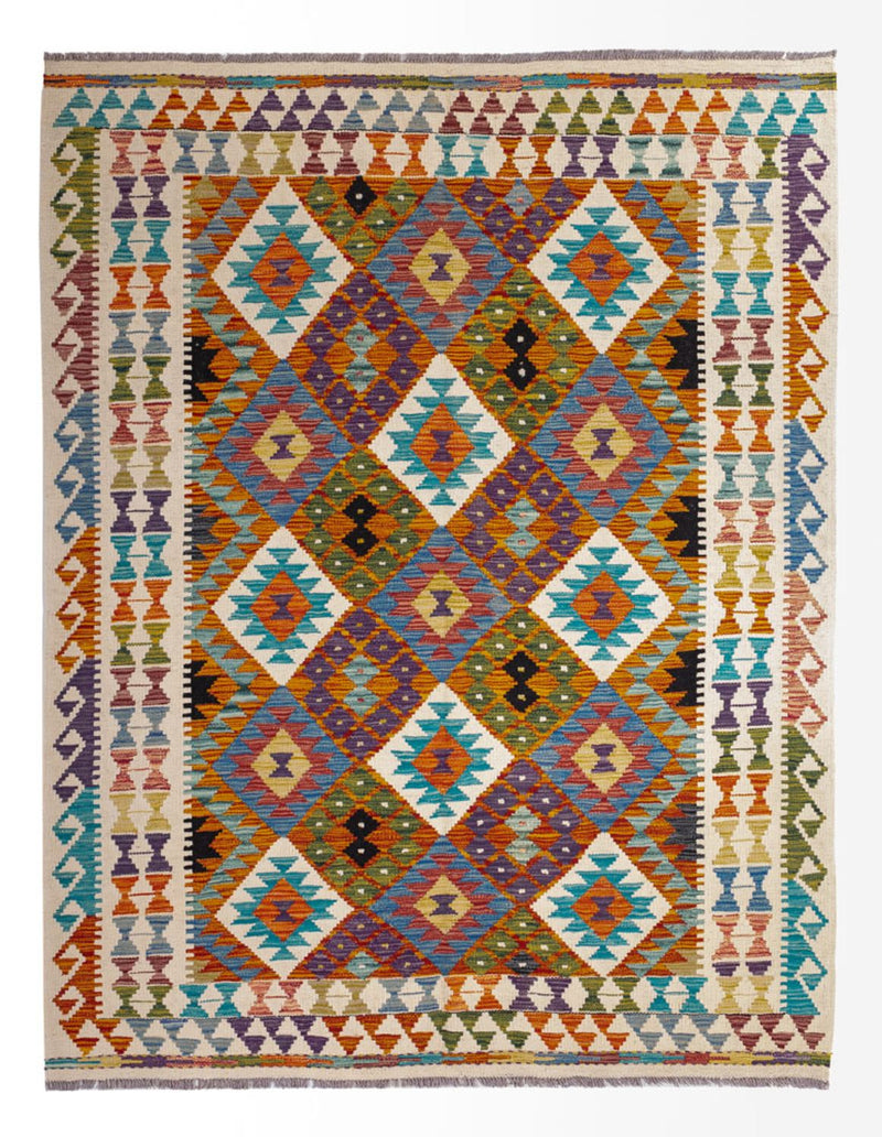 Tappeto Kelim - Splash - 196 x 150 cm - multicolore