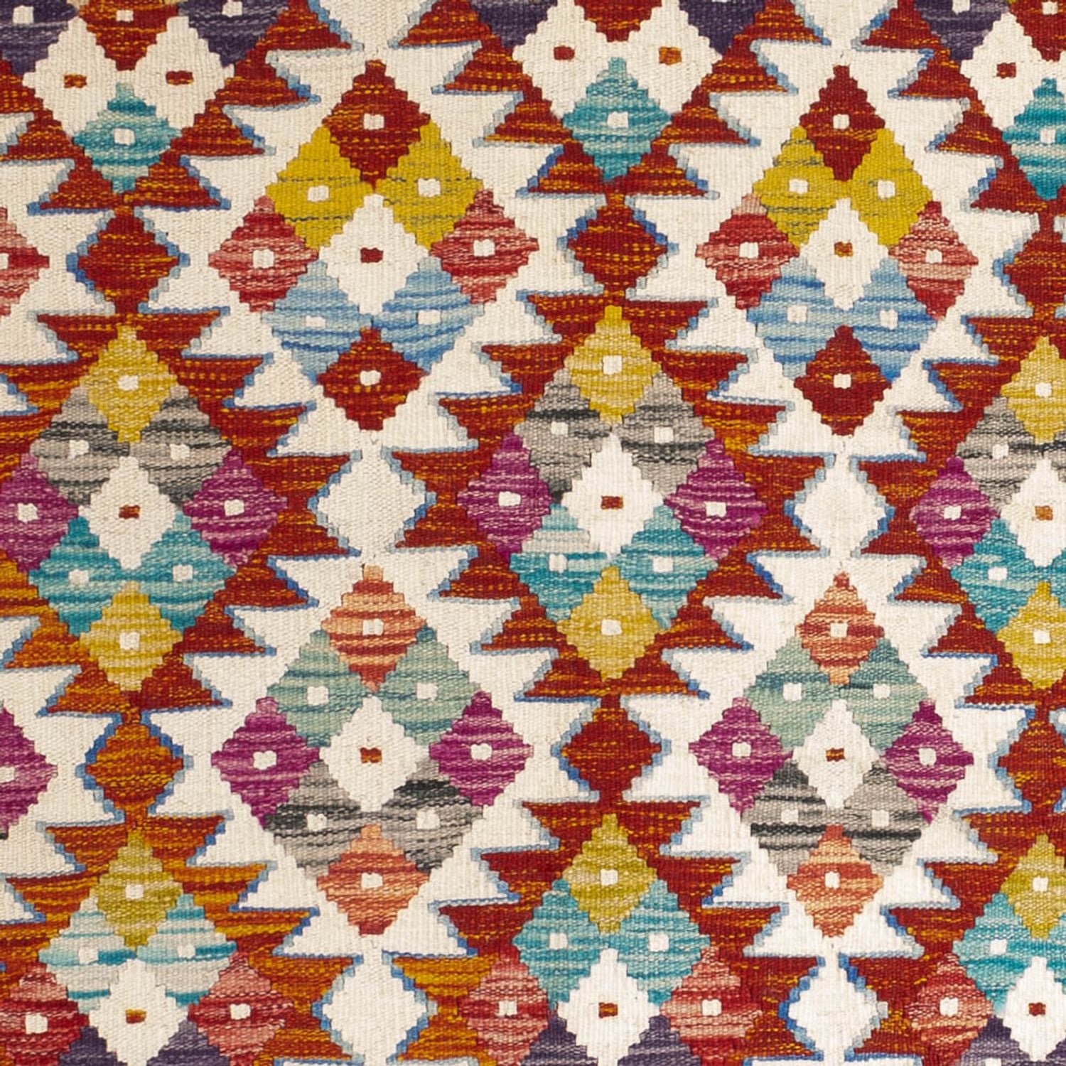 Tappeto Kelim - Splash quadrato  - 152 x 152 cm - multicolore
