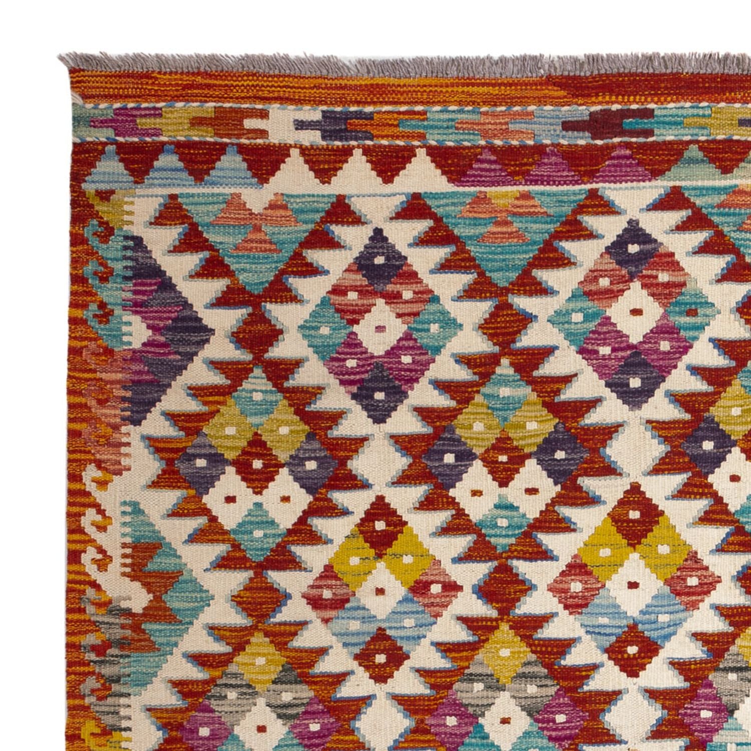Tappeto Kelim - Splash quadrato  - 152 x 152 cm - multicolore