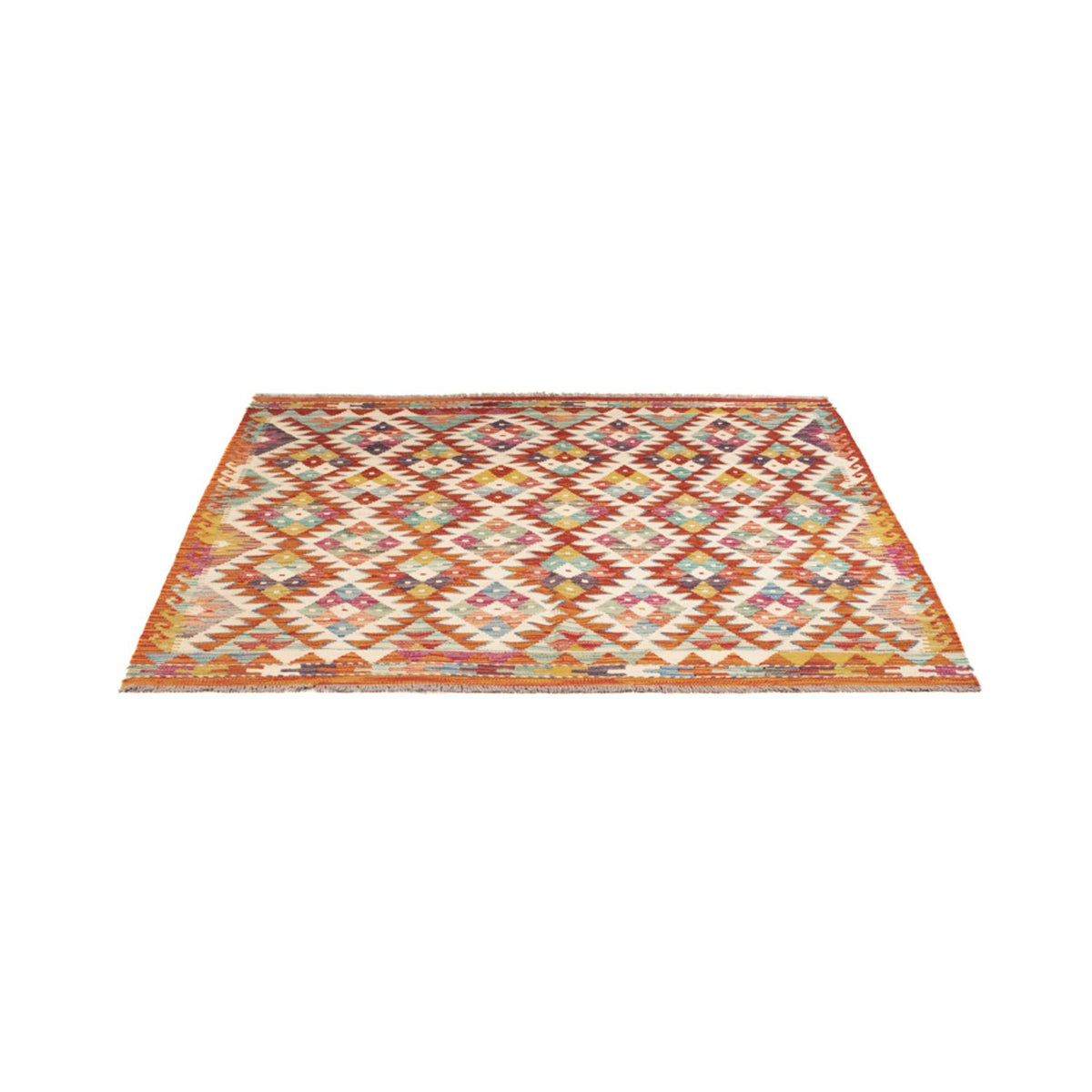 Tappeto Kelim - Splash quadrato  - 152 x 152 cm - multicolore