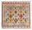 Tappeto Kelim - Splash quadrato  - 154 x 143 cm - multicolore