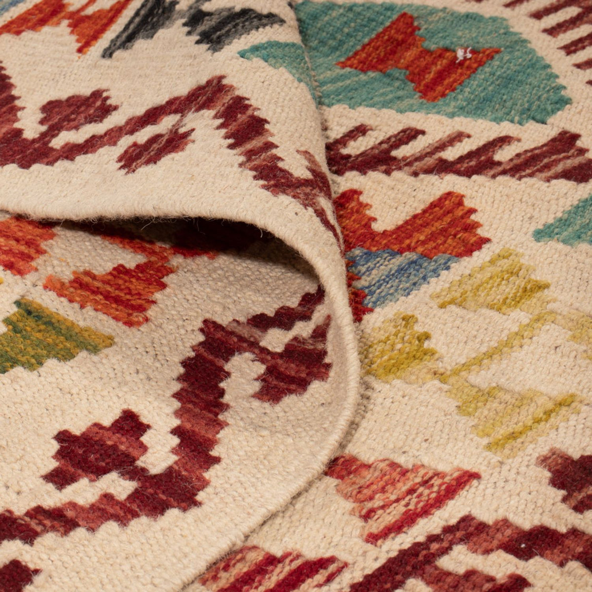 Tappeto Kelim - Splash quadrato  - 154 x 143 cm - multicolore