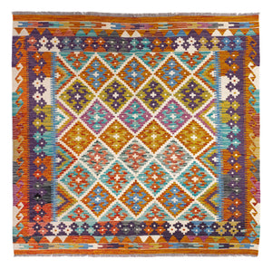 Tappeto Kelim - Splash - 158 x 152 cm - multicolore