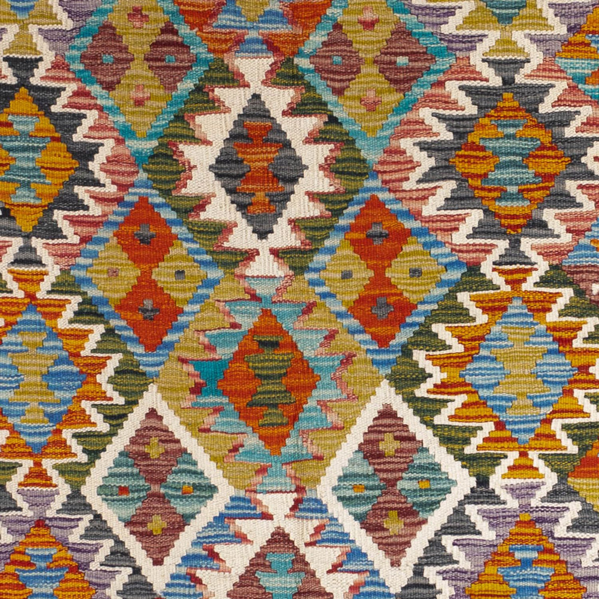 Tappeto Kelim - Splash quadrato  - 154 x 152 cm - multicolore