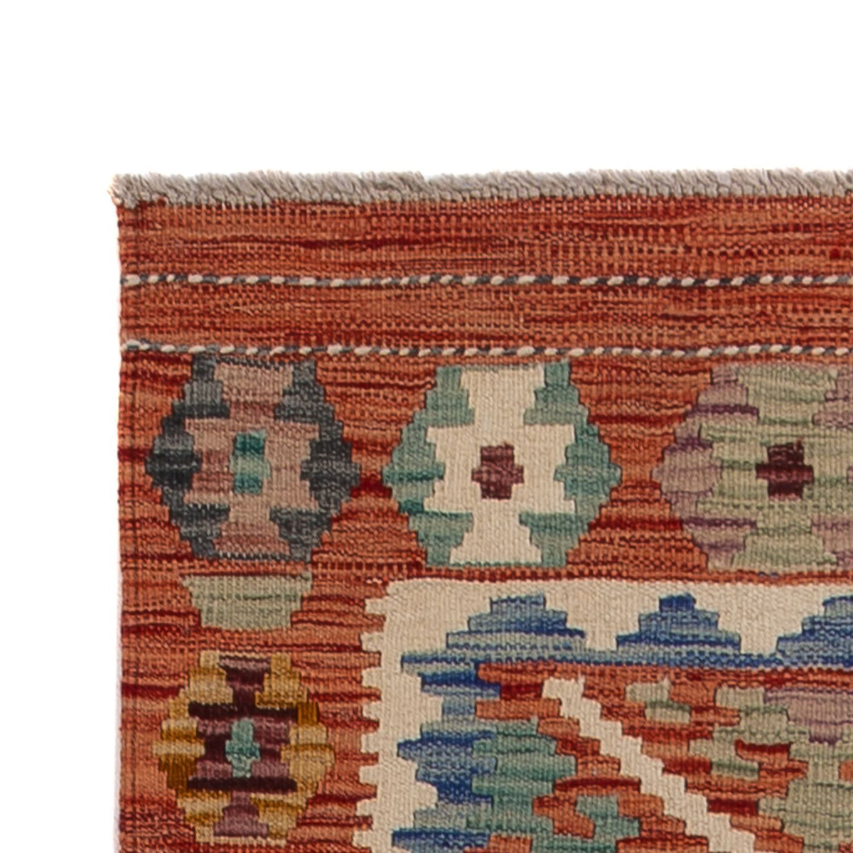 Tappeto corsia Tappeto Kelim - Splash - 246 x 76 cm - multicolore